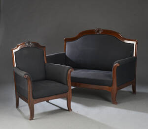 Sofa samt lænestol, 20. årh. 2 Denne vare er sat til omsalg under nyt varenummer 4804571