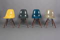 Charles Eames Sæt på fire skalstole. 4