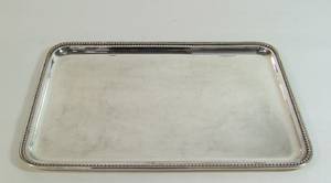 Rechteckiges Tablett, deutsch, 925er Silber