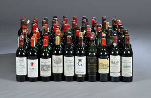 Vinsamling af primært Bordeaux rødvine 104.