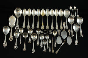 Samling sølvbestik, 1193 gr. 39