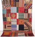 Orientmatta, flatvävd, Patchwork, 202x150 cm