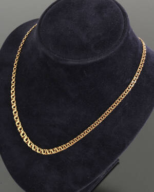 Bismark halskæde i forløb, 14 kt guld