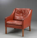 Børge Mogensen. Lænestol model 2207, læder 