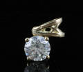Pendant in 18k set with a brilliant cut diamond 0.42ct 