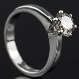 Solitaire ring ca. 1.10 ct.