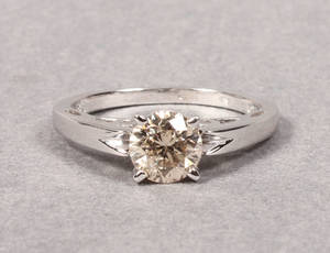 Solitairering - Ca. 1.00 ct.