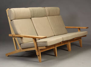 Hans J. Wegner. Tre-pers. modulsofa, GE-375 3
