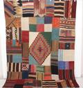 Orientmatta, flatvävd, Patchwork, 243x180 cm
