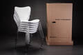 Arne Jacobsen. Seks Syverstole model 3107, hvid 6