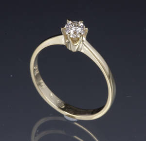 Diamant solitairering, ca. 0.35 ct