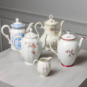 KAFFEKANNOR, 4 st, porslin