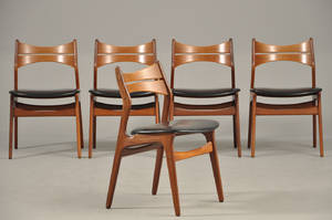 Dansk møbelproducent Fem stk. stole af palisander 5