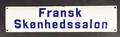 Emaljeskilt. Fransk Skønhedssalon