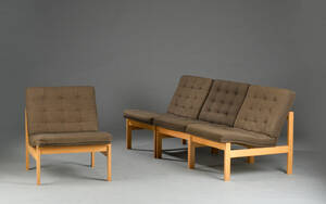 Ole Gjerløv knudsen  Torben Lind. Moduline, fire lænestole med stel af egetræ. 4