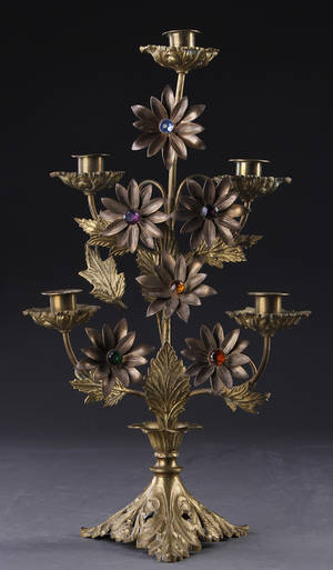 Fransk kirkestage af forgyldt bronze ca. 1900