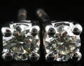 Earrings in 14k set with brilliant cut diamonds 0.44ct  This lot has been put up for resale under the new lot no. 4526236