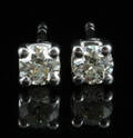 Earrings in 14k set with brilliant cut diamonds 0.44ct