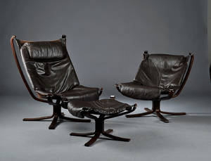 Sigurd Ressell. Falcon lænestole samt skammel 3