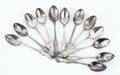 Kaffeskedar 12st, silver, GAB, modell Olga