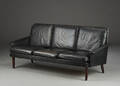 Møbelproducent. Tre-pers sofa, sort læder