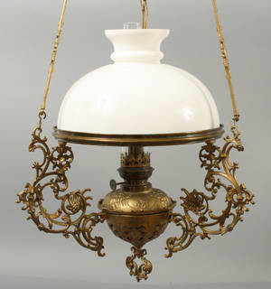 Hängfotogenlampa Sekeskiftet 1900