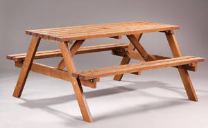 A-frame. Picnicbord bænksæt af brunbejdset fyrretræ