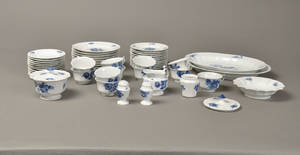 Royal Copenhagen - blå blomst, svejfet, kaffestel 51