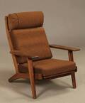 Hans J. Wegner. Lænestol, egetræ, model 290A