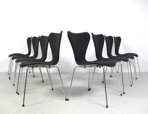 Arne Jacobsen, Set Stühle Modell 3107 von Fritz Hansen8