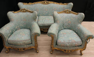 Salongsgrupp, rokokostil, 3 delar 3