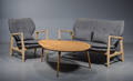 Sofa, lænestol samt sofabord 3