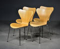 Arne Jacobsen  syverstole - 4 model 3107 - Bøg 4