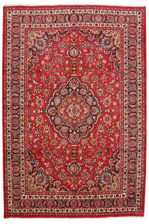 Persisk handknuten matta Mashad, 298x200 cm
