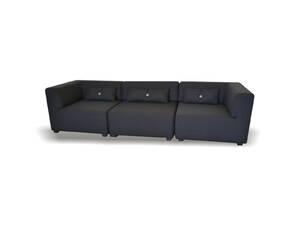 COUZ 155. Modulsofa bestående af 3 moduler og udskiftelige knapper i lændepuder, betrukket med slidstærkt SOHO stof i Antrazit Grå. Designet af COUZ DESIGN TEAM Denne vare er sat til omsalg under nyt varenummer 4093409