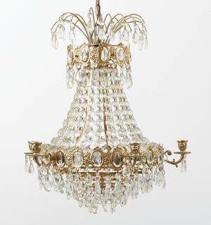 Ljuskrona för fem ljus, Empire-stil, 1900-talets slut