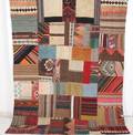 Orientmatta, flatvävd, Patchwork, 236x188 cm