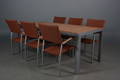 Havemøbler Bord samt seks armstole, artwoodbrun polyrattan. 7