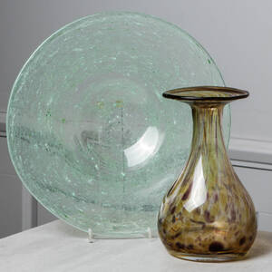 KONSTGLAS, 2 dlr, handblåst
