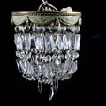 HALLAMPA, metall med prismor, 1900-tal.