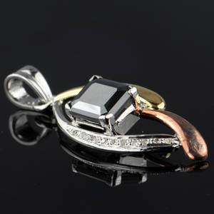 Diamant og zirkon vedhæng