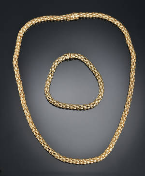 Halscollier og armbånd af guld 2
