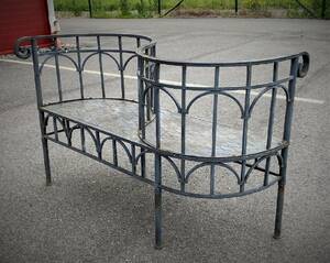 Trädgård plåtsoffa L130cm b50cm