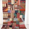 Orientmatta, flatvävd, Patchwork, 239x185 cm