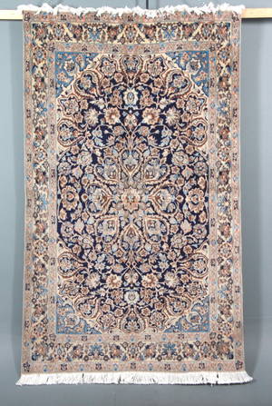 Persisk Nain med silke, 188 x 115 cm