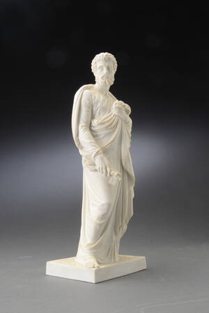 Royal Copenhagen Kgl. P. Bisquit figur, Apostel Petrus Denne vare er sat til omsalg under nyt varenummer 4284104