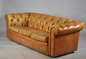 Chesterfieldsoffa i skinn