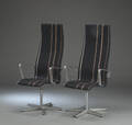 Arne Jacobsen. Et par højryggede Oxford kontorstole, model 3272. 2