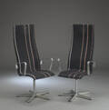 Arne Jacobsen. Et par højryggede Oxford kontorstole, model 3272. 2