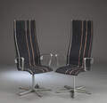 Arne Jacobsen. Et par højryggede Oxford kontorstole, model 3272. 2